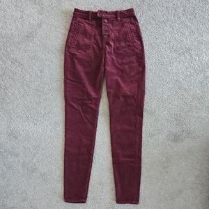 AMERICAN EAGLE | Burgundy Corduroy Pants | 4 XTRA LONG